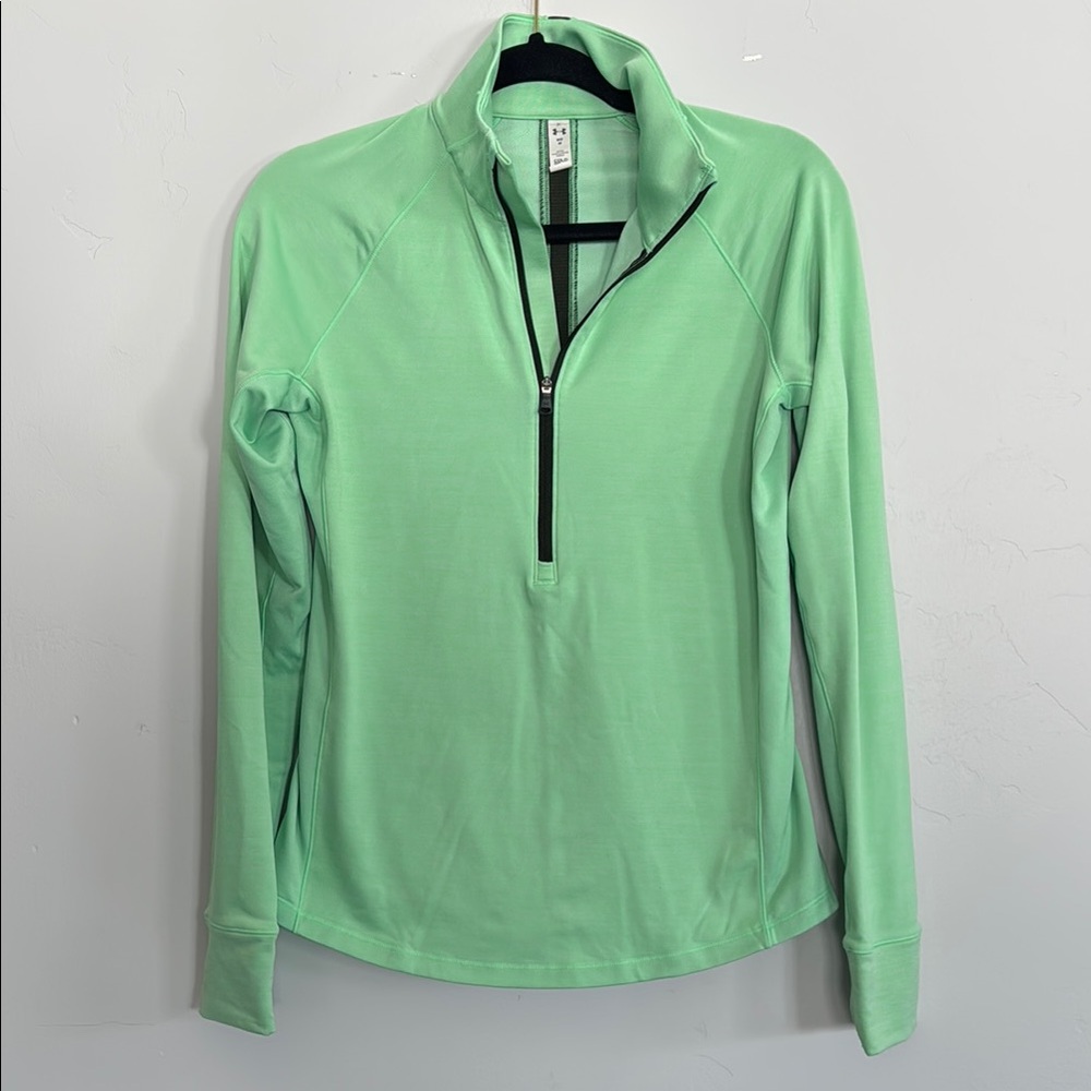 Women's Green Quarter-Zip Top
